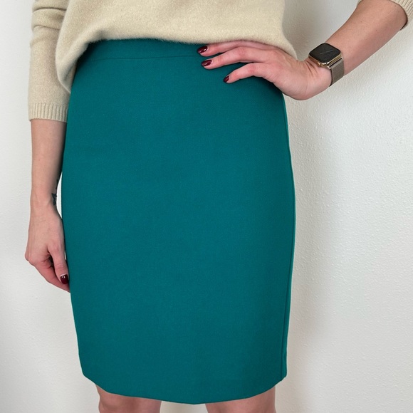 J. Crew The pencil skirt Double-serge wool blend midi - Picture 2 of 9